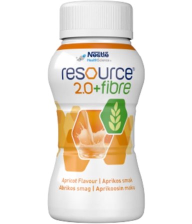 Resource 2.0+Fibre næringsdrikk aprikos 4x200 ml