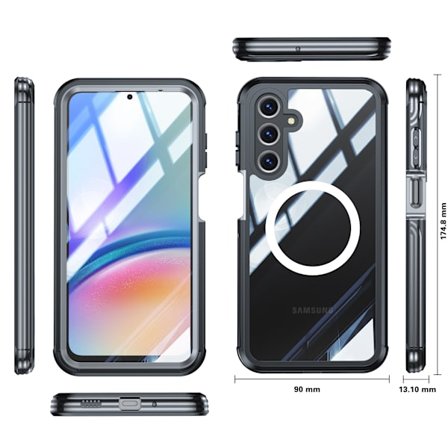 A16 Mobilcover, 9H Hærdet Glas - 360° Beskyttelse BlackAsh