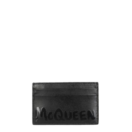 Alexander McQueen, Card Holder Czarny, Mężczyzna, Rozmiar: ONE Size