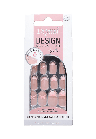 Depend Design Selection Pink Bow Oval Lösnaglar & dekoration Unisex ONESIZE