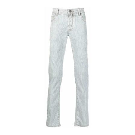 Jacob Cohën, Slim Fit Nick Jeans Wit, Heren, Maat:W32