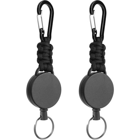 Original nøkkelring med uttrekkbar funksjon, 2 karabinkroker og paracord-stropp (W)