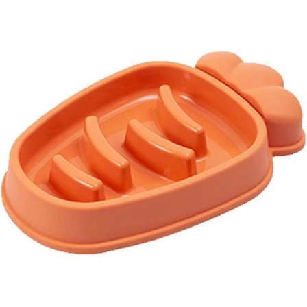 Anti-Glutton Slow Feeder Hunde- og Katteskåle til Vådfoder - Velegnet til Hvalpe, Orange Farve