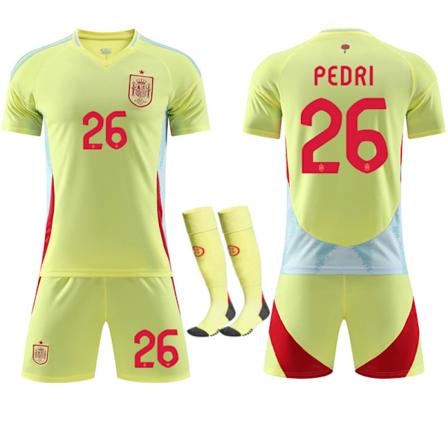 2024 Spanien tröja nummer 9, Garvey 26, Pedri 7, Morata 16, Rodry EM fotbollströja set as the picture XL