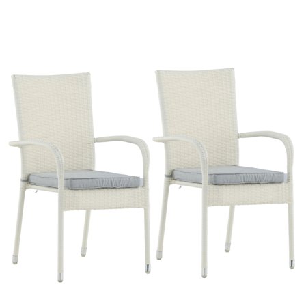 Venture Home Anna 9275-010 Karmstol 2-pack Vit, Utemöbler