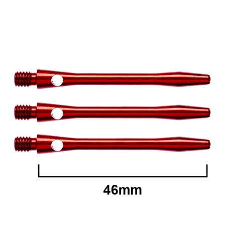 Red Dragon Darts Anodised Aluminium Shafts 46mm - 4 Sets (12 Darts) Red/Blue/Black Short/Medium Length Steel Tip Darts Accessories