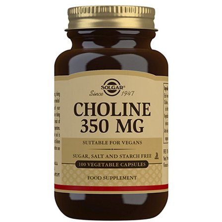 Solgar Choline 350 mg 100 kaps., Helse & Madvarer, Kosttilskud, Øvrige Kosttilskud