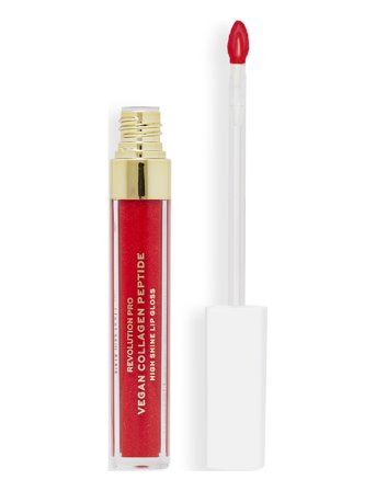 Revolution Beauty London Revolution Pro Vegan Collagen Peptide High Shine Lip Gloss Cherie - Red - 4 ML