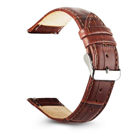 20 mm lærklokkereim med hurtigutløser, krokodilleskinnsrem