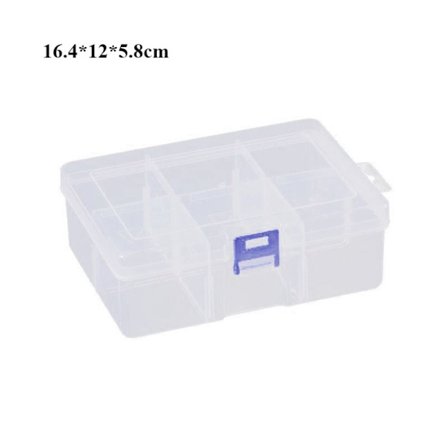 Gennemsigtig opbevaringsæske Smykkeperlebeholder 16,4X12X5,8CM1 1