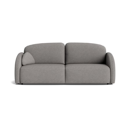 Salerno 3-Sitzer-Schlafsofa, Stauraum, Loop Grau, modernes Design, Bettfunktion, Nozag-Federung, komfortable Polsterung, 93cm Tiefe