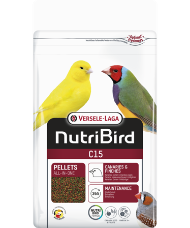 Versele-Laga - Nutribird C15 (kanarifugl) 1 kg - Fuglemat & fuglefôr - Fuglepellets - ZOO.no