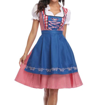 Utsökt piga klänning blue S