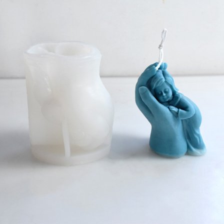 Silikonljusform - Baby Hand Shaped Candle Shape - Silikonform för heminredning