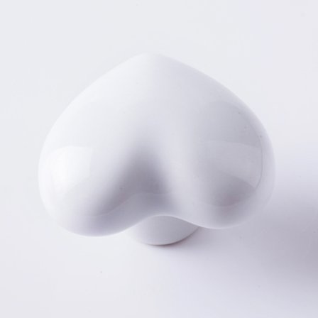 Pakke med 8 hvite keramiske skuffetrekk og knotter Møbelhåndtak D