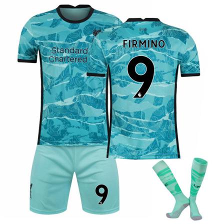 22 Liverpool Blå Fotbollströja Hemma Nr 9 Barn Xs(160-165)