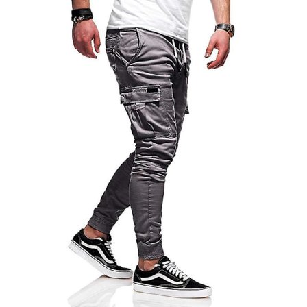 Herr Cargo byxor med ficka och dragsko i midjan