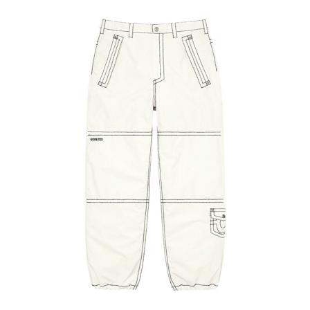 Supreme, Cropped Trousers Wit, Dames, Maat:XL