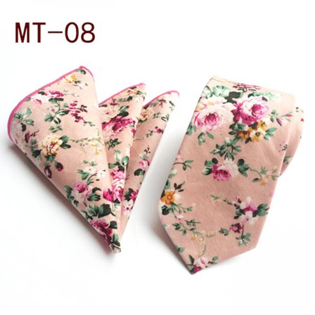 Bomull Paisley Slips och Näsduk Set, MT—08