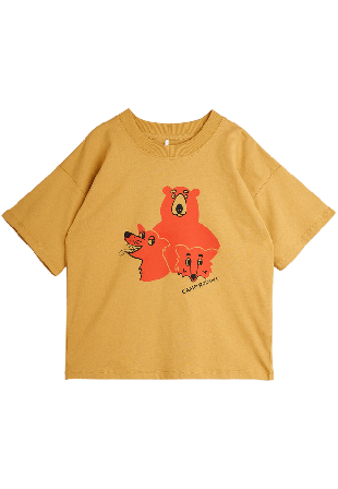 Mini Rodini Camp T-Shirt T-shirts & toppar Unisex Beige 104/110