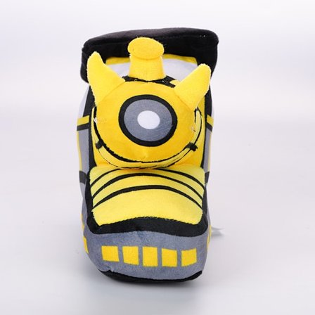 Gult tåg litet tåg plyschleksaker