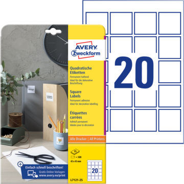 Etikett QR-kode Hvit 45x45 mm