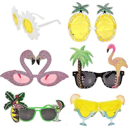 Kryc Party Glasögon Roliga Glasögon Nyhet Party Solglasögon 6-pack Ananas Solglasögon Tropiska Solglasögon Cocktailparty Tillbehör Roliga Solglasögon