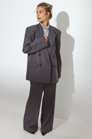 NA-KD weite Anzughose - Business Hosen - Grau - EU 34