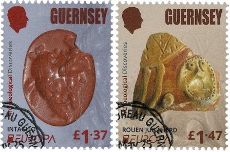 Guernsey - EUROPA 2025 / Archeology 2v - Stemplet sæt