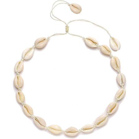 Htooo Cowrie Shell Choker Halskæde til Kvinder Puka Shell Halskæde Snøret Seashell Halskæde Hawaiiansk Strand Smykker