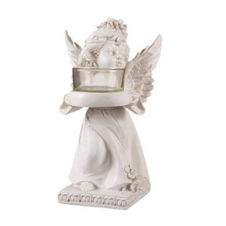 Retro Engel Lysestake Ornamenter, Resin Hjem Bordplate Møbler, Romantisk Stearinlys Middag Atm