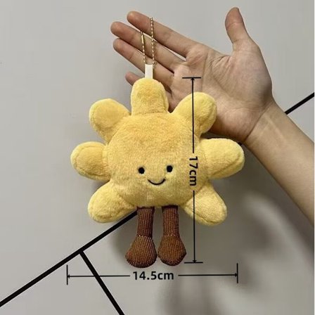 Mjukdjur | Mjuk och söt hängande docka | Klassisk present till barn, 10-20cm Samlarobjekt Mjukdjur**Solros [17CM]