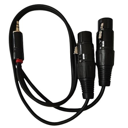 3,5 mm Stereo Jack Hane till Dubbla XLR Hon Ofc Aux Ljudkabel