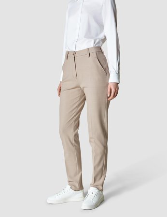 Shaping New Tomorrow - Dame - Tapered Essential Women Pants - Toffee Check - 32/32
