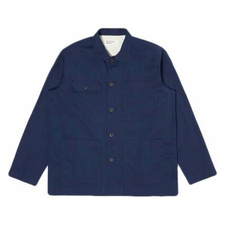 Universal Works, Dockside Overshirt Blauw, Heren, Maat:S