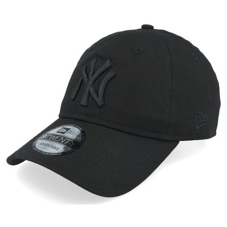 New Era - MLB Zwart unconstructed Cap - New York Yankees League Essential 9TWENTY Black/Black Adjustable @ Hatstore