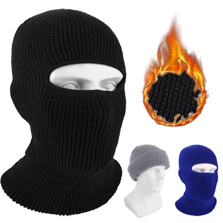 2022 Winter Knitted Full Beanies Balaclava Hat Outdoors Sports Cycling Ski Cap Warm Cold-proof Plush Cap for Men and Women Masks