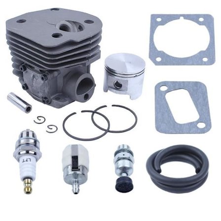 Nikasil 45mm Storborrcylinder Kolvset Kompatibel Med Husqvarna 353 351 350 345 Dekompressionsventil Bränslefilter