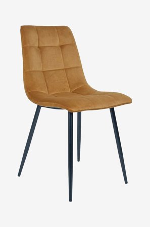 House Nordic - Spisebordsstol Los Angeles, velour, 2-pak - Gul - Stole - Fra Homeroom