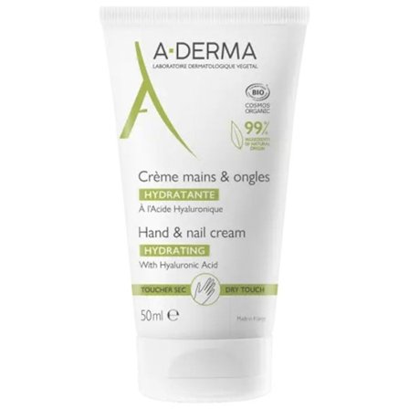 A-Derma De Uundgåelige Hånd- og Neglecreme Fugtighedsgivende 50 ml