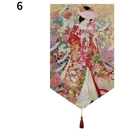 1 st japansk stil hängande gardin dekoration hängande flagga vardagsrum sovrum avdelare gardin (6)