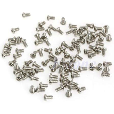 100 kpl M3x5mm Ruuvit Lajitelmasarja Koneruuvit Phillips Pan pääruuveille