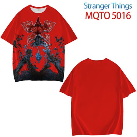 Stranger Things T-shirt med print og korte ærmer - Størrelse 3XL - Style 38