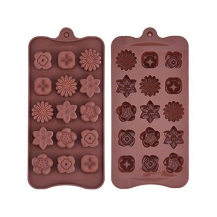 Blommor Silikonform Chokladform Pralinform Form Praliner - Bakec Multifärg