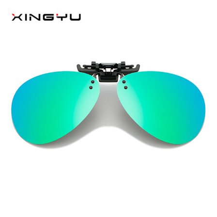 Polariserade glasögon för män och kvinnor, TR-ram, clip-on, riktiga linser, vändbara, för cykling, clip-on, grodformade solglasögon