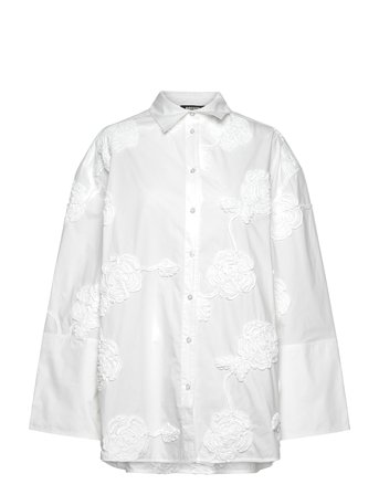 ROTATE Birger Christensen Flower Over D Shirt Vit