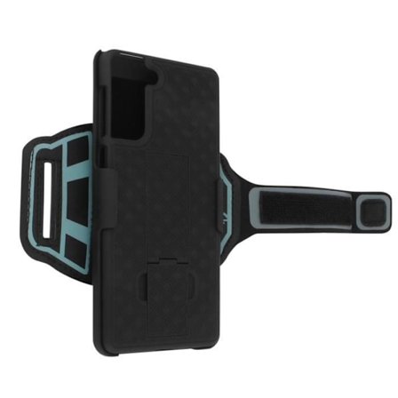 Brassard Sport 2 in 1 - AVIZAR - Samsung Galaxy S21 - Musta - Hikoilemattomasti - Hybridi