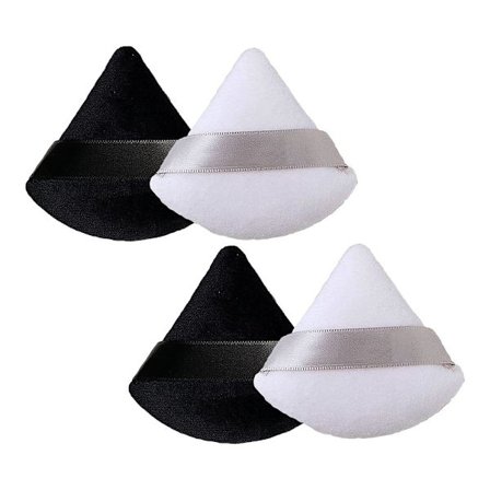 4st Triangel Velvet Powder Puff Makeup Svamp