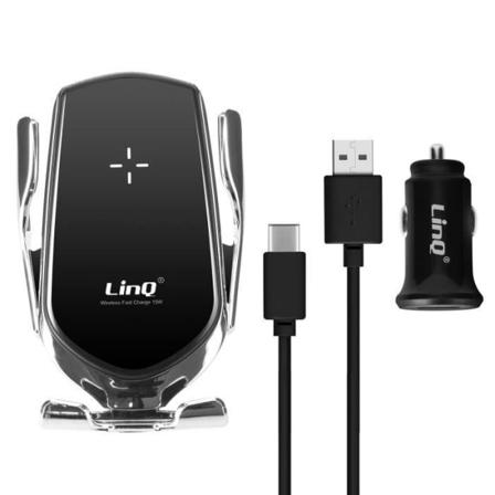 3 i 1 bilholder til smartphone 15W induktionsoplader Roterbar 360° LinQ