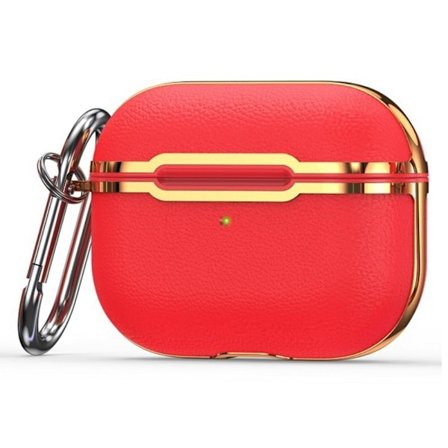AirPods Pro 2 elektropläteringsfodral med spänne - Röd / Guld